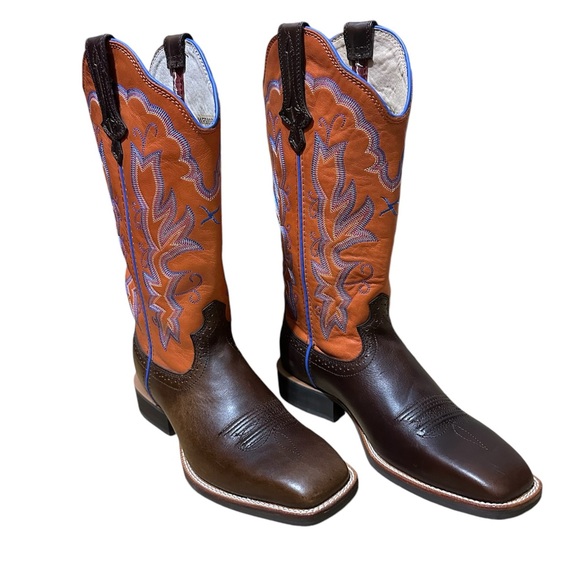 Twisted X Women’s Boot Orange Ruff Stock Size 8 Brand New - Picture 7 of 15